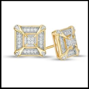 Men's 1/8th carat Diamond Vintage Studs SS.